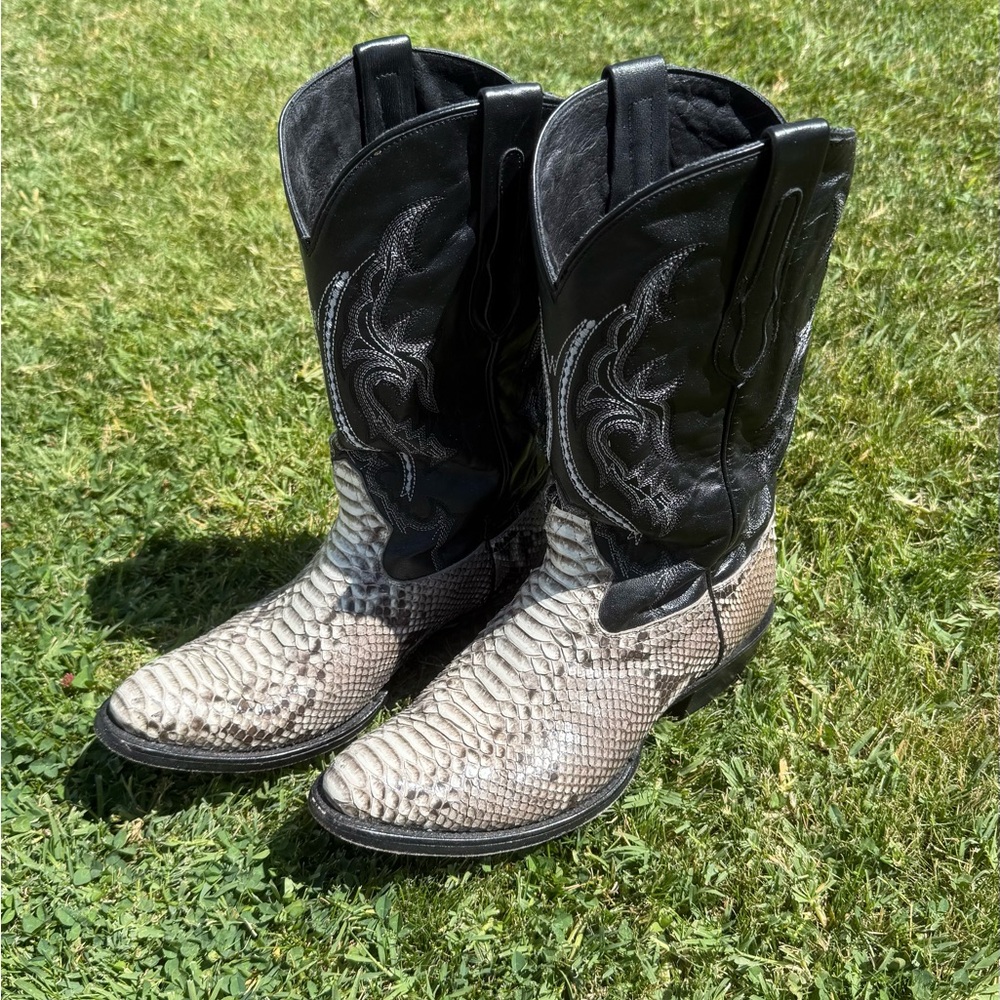 JB DILLON PYTHON COWBOY BOOTS 10.5D